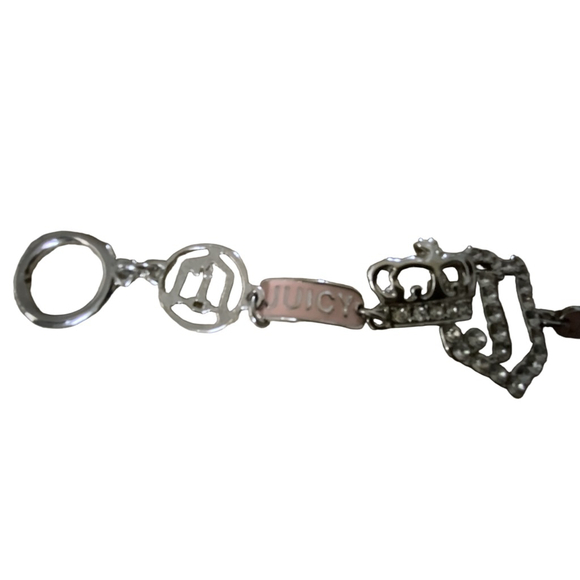 Juicy Couture Silver and Pink Charm Bracelet Y2K Rare - Picture 7 of 11